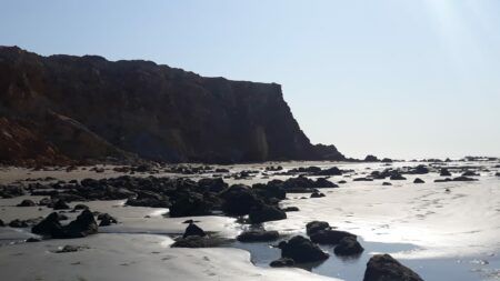 Linda praia com falésias em Canoa Quebrada