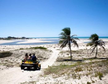 Buggy passando pela barra do rio