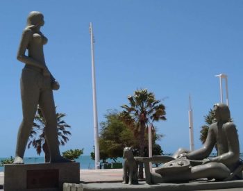 Estátua de Iracema no bairro Mucuripe