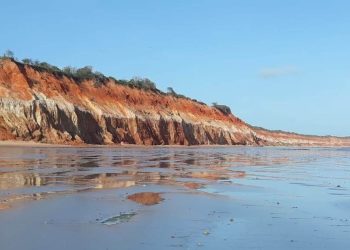 Falésias na praia de Icapuí