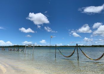 Redes em uma lagoa em Jericoacoara